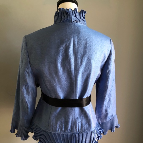 Elegant evening top/jacket w/black ribbon.. - Picture 3 of 5